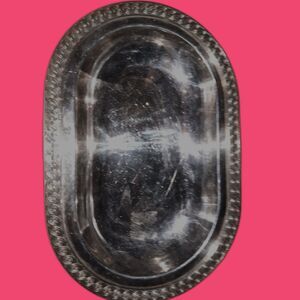 Neiman Marcus luxury long silver plated bowl